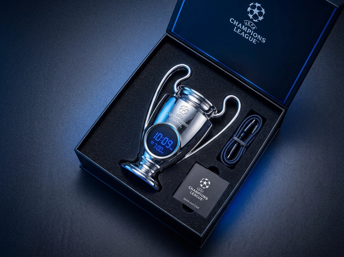 Packaging da collezione della sveglia NightGoal